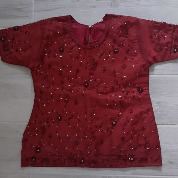 Kids Sari Saree Girls Size 30 (Fits 7-8 Years) - Picture 7 of 7